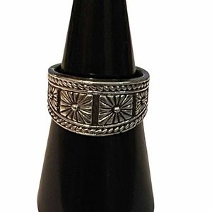 New Bohemian Sunrise Daisy Sterling Silver Band Ring One Of A Kind